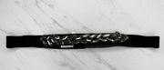 Loft Black Velvet Rhinestone Stretch Cinch Belt Size Small S Medium M