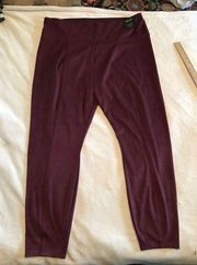 SIMPLY VERA WANG Size 1X Front Seam Port Royal Faux Suede LEGGINGS High-Rise NWT