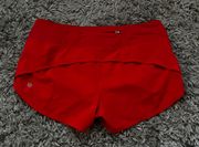 Lululemon Red Speed Up 2.5” Shorts Size 6