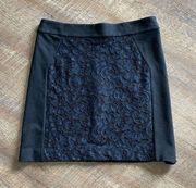 Skirt Lace Black Navy 6 Stretch Work Office Minimalist