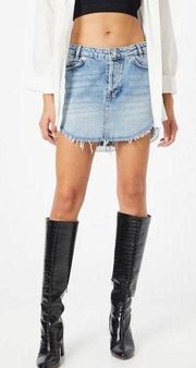 Sky High Denim Mini Skirt