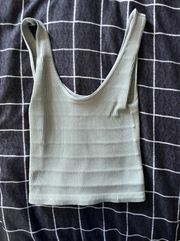 Light Blue Ribbed Tank