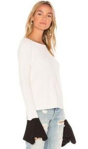 Ramy Brook Lara Colorblock flare cuff sweater