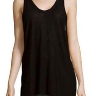 All Saints Black Tissue Tee Tank Top