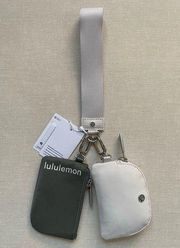 Lululemon Dual Pouch Wristlet - Grey Sage/White Opal