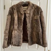 Vintage Mademoselle Rabbit Fur Coat Large