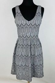 Lucky Brand Womens XS See Through Cut Out Boho Print Sleeveless A-Line Dress