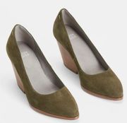 Eileen Fisher Hawk Suede Pump suede green size 8.5 green