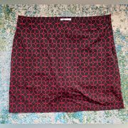 Greg Norman women’s red ring graphic print athletic golf skirt, size 10