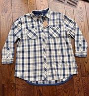 The North Face Valley Twill Flannel Shirt Size XXL Gravel Plaid NWT