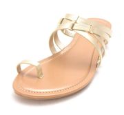 Women’s Bar Lll Gold Ring Toe Flat Sandals