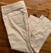 Patterned Pink & White Capri Pants