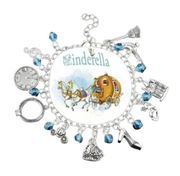 NEW CINDERELLA ALICE IN WONDERLAND Charms with Gemstone 💎 Bracelet.‎