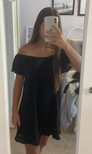 Off The Shoulder Cute Black Dress