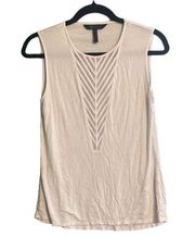 BCBGMaxAzria White Tank Top Size XS