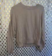 Lovestitch sweater tan nude structured crew neck sweat shirt size M