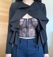 Nasty Gal Ruffle Peplum Blazer