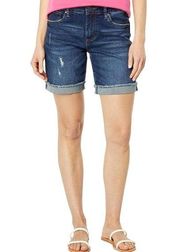 Kut From The Kloth Catherine Boyfriend Denim Jean Cuffed Shorts Women's Size 4