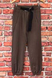 Brown  Revolve Athletic Sweatpants with Belt Detailing