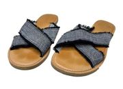 TOMS Viv Black Slide Sandals 7