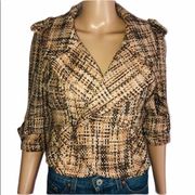 Bebe cropped tweed blazer