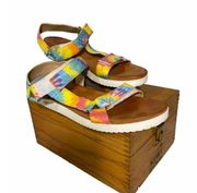 Jellypop Los Angeles Sandals Quests Tie Die Strappy 10M