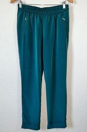 Potter's Pot Green High Waisted Business Causal Trouser Pants Women's