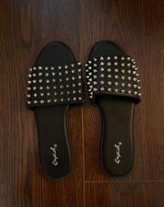 black studded sandals 