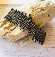 Sadie Lace black/gunmetal crystal choker festival 