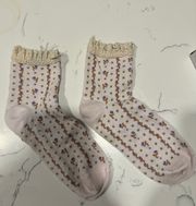 Floral Ruffle Socks