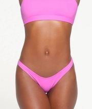 NWT Skims 4X Recycled Swim Cheeky Tanga Bottoms Light Pink