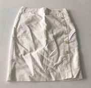 LOFT Ann‎ Taylor Pencil Skirt W/ Buttons Lined