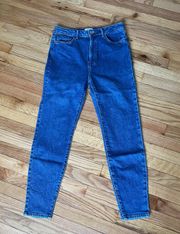 F21 Vintage Aged Denim High Waist Mom Skinny Jeans