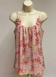 Oscar de la Renta Floral Pink Label Tank Top