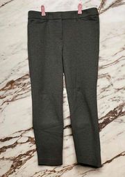 White House Black Market Womens Charcoal Gray Front Seams Slim Pants Size 6R