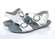 FLY LONDON “Masa” Sandal Ivory Monochrome 2-Strap Sandals Size 41 (10-10.5 US)