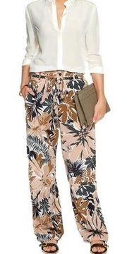 Rag & Bone Victoria Tie-Waist Tropical Floral-Print Pants Size 2