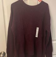 NWT-  Burgundy Sweater-Kohls