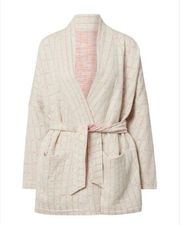 Nike Yoga Women’s Therma-FIT Luxe Reversible Wrap Sweater Cream Pink 3X NWT $140