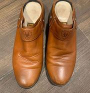 Ariat tan leather western cowboycore 8.5 slip on ortho clogs