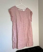 Rachel Ashwell Medium Pink Linen Swim Cover / Dress