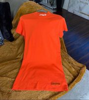 Heron Preston Turtleneck Shirt Dress In Orange