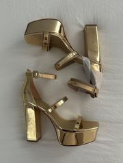 Gold Platform Heel 