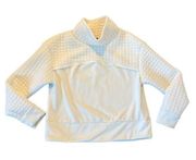 Avia white quilted funnel neck pullover size M