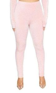 NWOT Naked Wardrobe Glitter High Waist Leggings In Pink medium