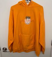 Basix USA Orange Maui Hawaii Grapic Hoodie Hooded Sweatshirt 