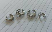 pack of 4 adjustable sterling silver ear cuffs