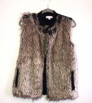 Rebecca Malone NWOT faux fur vest