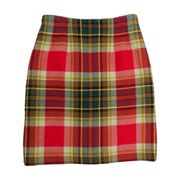 90s Vintage Chadwick's Red and Green Plaid Vintage Mini Skirt Size 4P