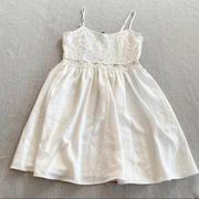 H&M Divided White Lace Top Mini Dress - Size 8